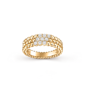 [Luxery]Three-row diamond ring