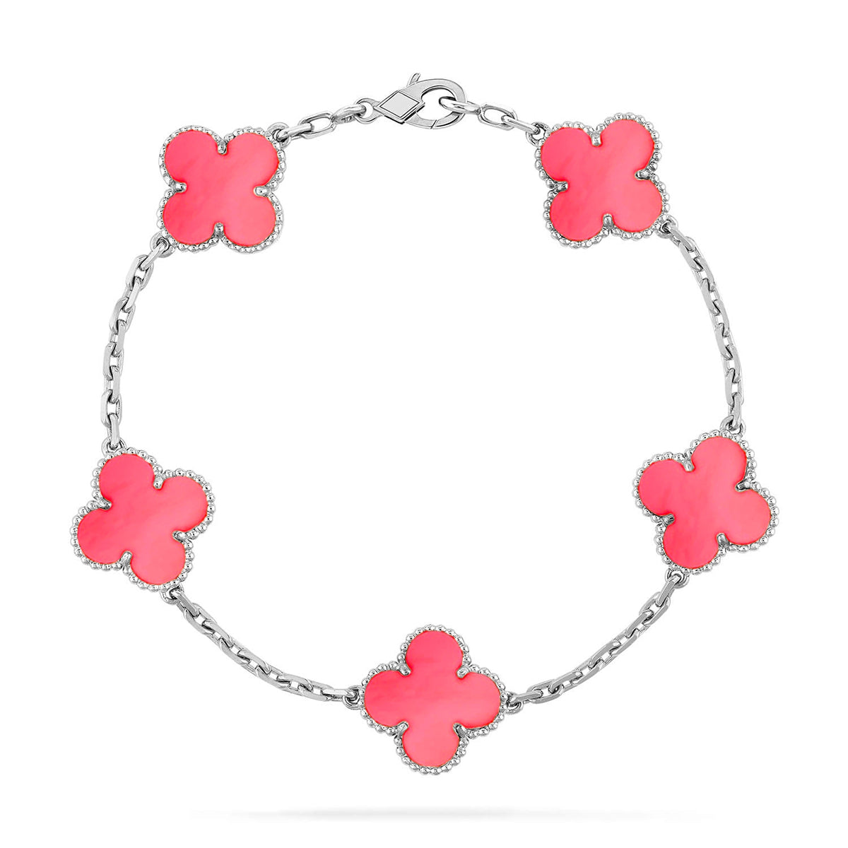 [Luxery] CLOVER 5 MOTIFS  PINK MOP BRACELET COLLECTION