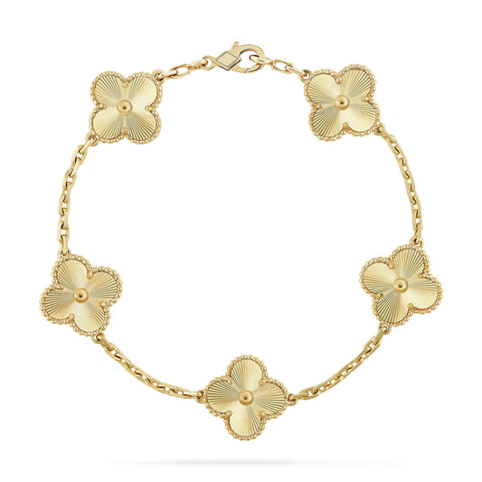 [Luxery] CLOVER 5 MOTIF LASER BRACELET COLLECTION