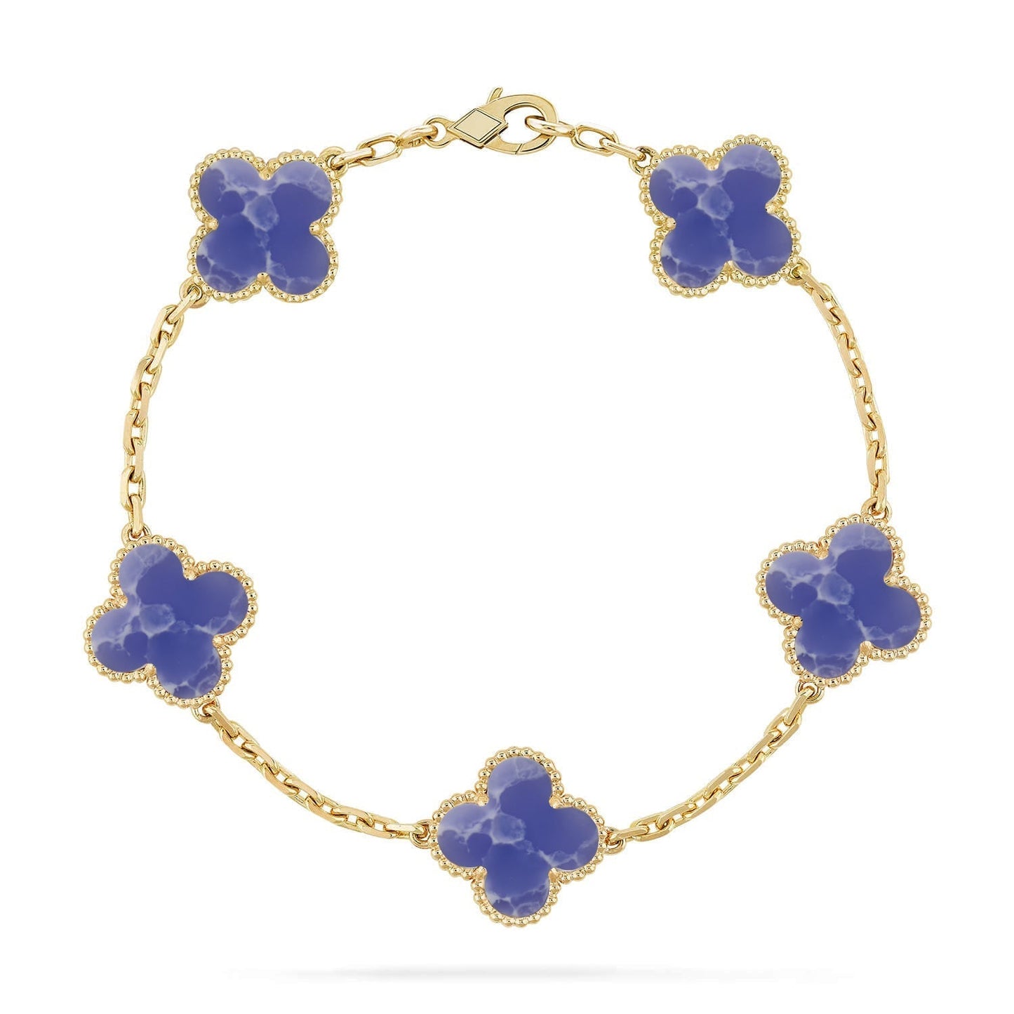 [Luxery]CLOVER 5 MOTIF BLUE VEINS BRACELET COLLECTION