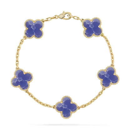 [Luxery]CLOVER 5 MOTIF BLUE VEINS BRACELET COLLECTION