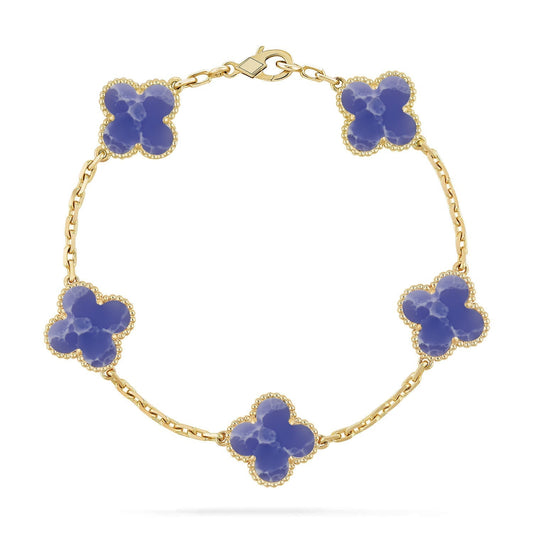 [Luxery]CLOVER 5 MOTIF BLUE VEINS BRACELET COLLECTION