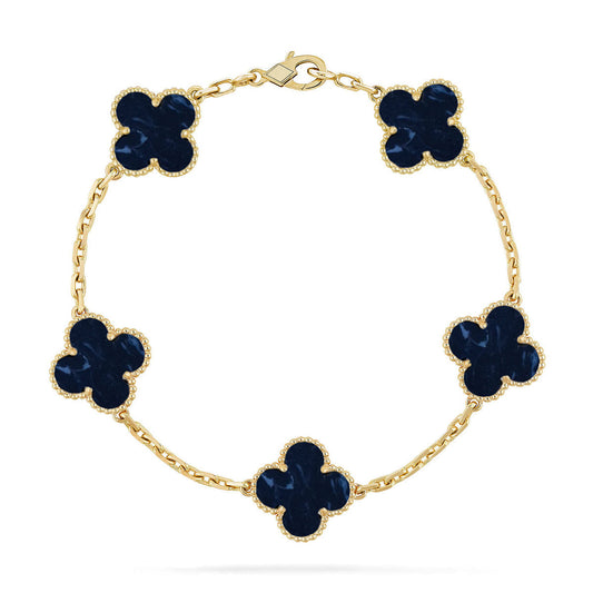[Luxery]CLOVER 5 MOTIF PIETERSITE BRACELET COLLECTION