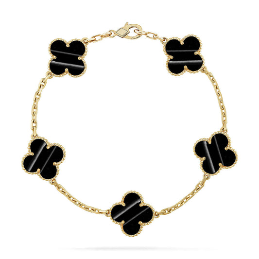 [Luxery] CLOVER 5 MOTIF PULSAR STONE BRACELET COLLECTION