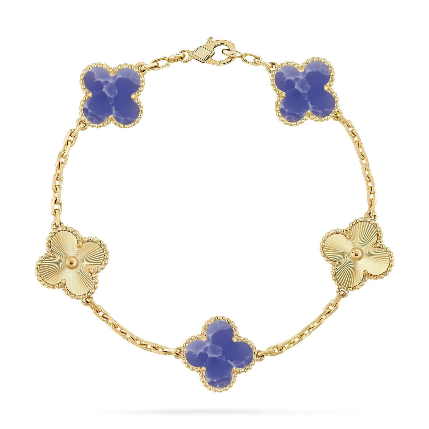 [Luxery]CLOVER 5 MOTIF BLUE VEINS BRACELET COLLECTION