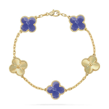 [Luxery]CLOVER 5 MOTIF BLUE VEINS BRACELET COLLECTION
