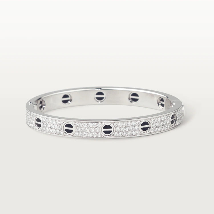 [Luxery]LOVE BRACELET 6.1MM DIAMOND-PAVED CERAMIC