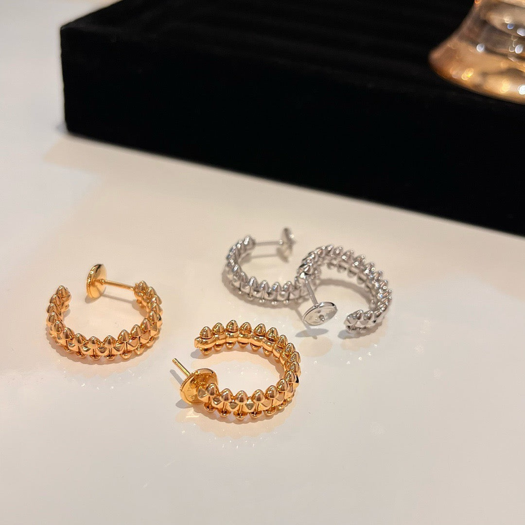 [Luxery]CLASH SMALL HOOP EARRINGS