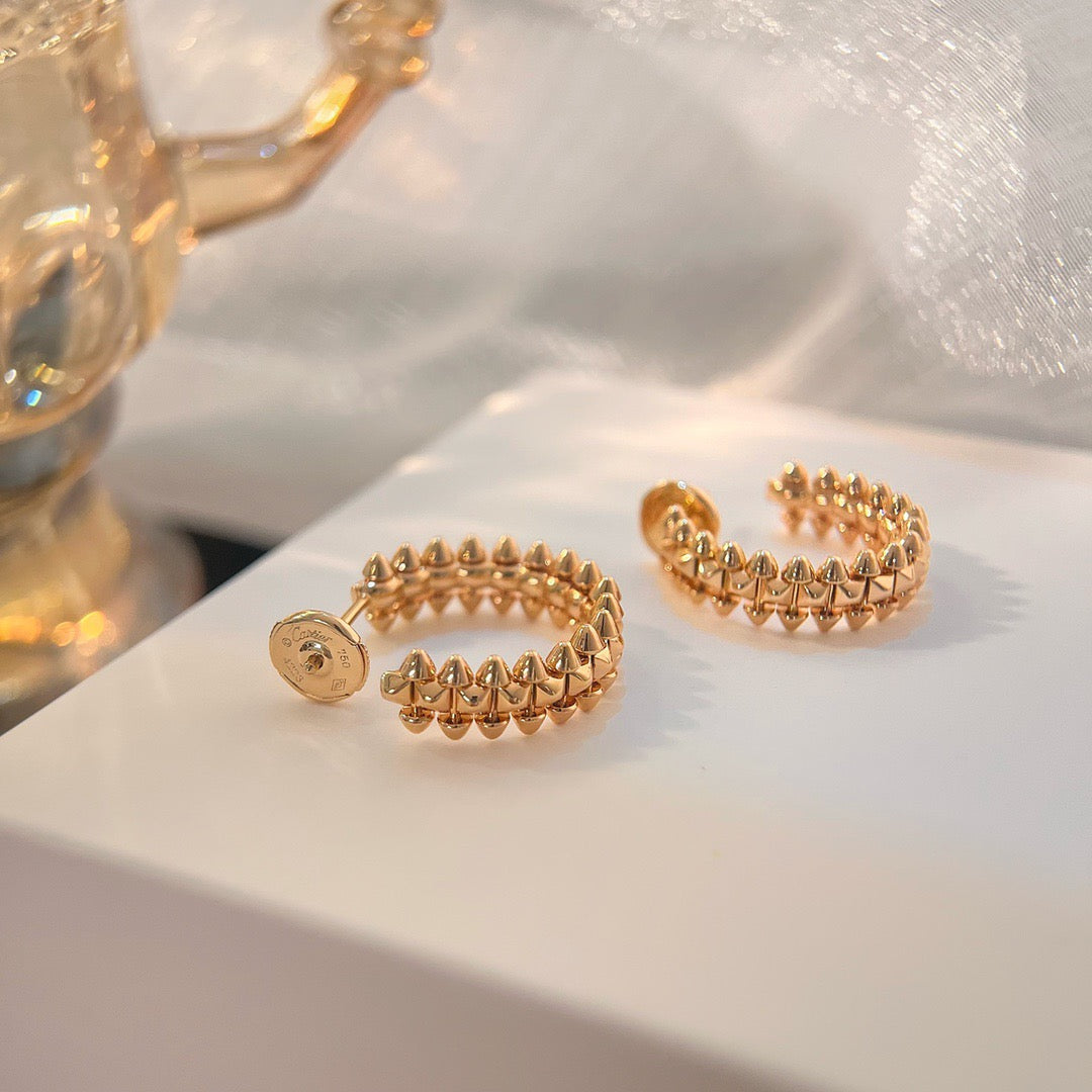 [Luxery]CLASH SMALL HOOP EARRINGS