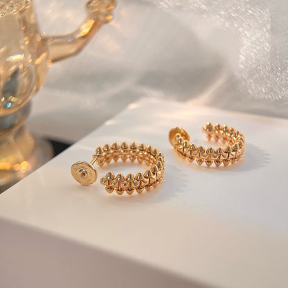 [Luxery]CLASH SMALL HOOP EARRINGS