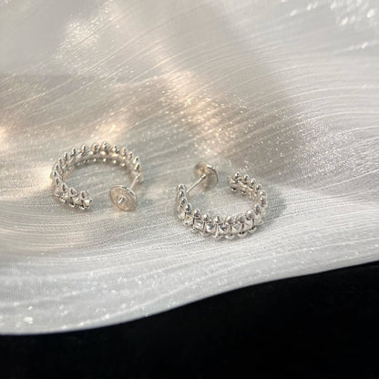 [Luxery]CLASH SMALL HOOP EARRINGS