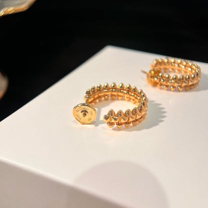 [Luxery]CLASH SMALL HOOP EARRINGS