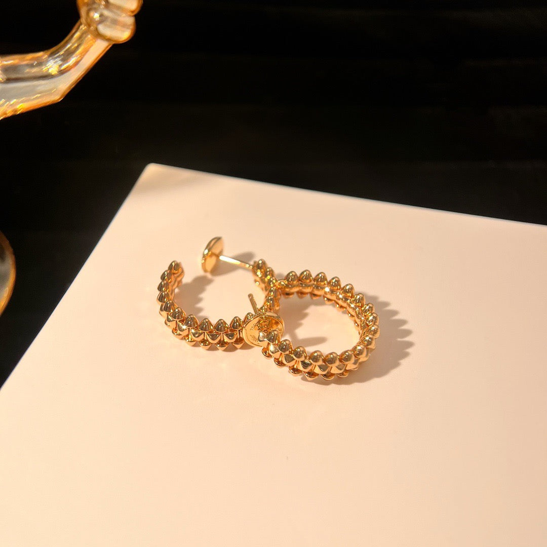[Luxery]CLASH SMALL HOOP EARRINGS