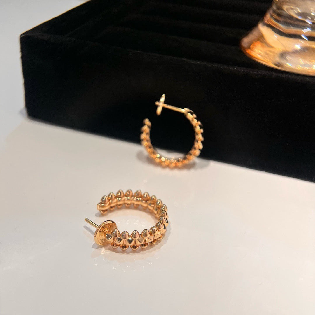 [Luxery]CLASH SMALL HOOP EARRINGS