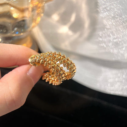 [Luxery]CLASH SMALL HOOP EARRINGS