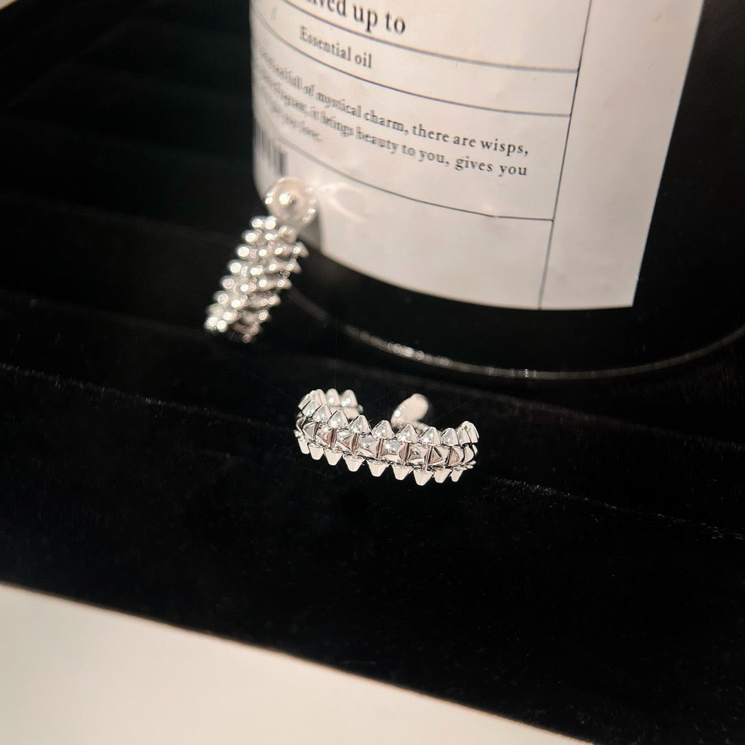 [Luxery]CLASH SMALL HOOP EARRINGS