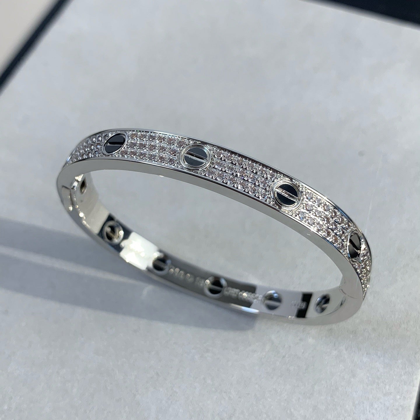 [Luxery]LOVE BRACELET 6.1MM DIAMOND-PAVED CERAMIC