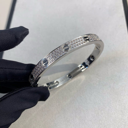 [Luxery]LOVE BRACELET 6.1MM DIAMOND-PAVED CERAMIC