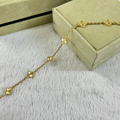 [Luxery]CLOVER 6 MOTIF DIAMOND BRACELET