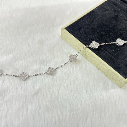 [Luxery]CLOVER 6 MOTIF DIAMOND BRACELET