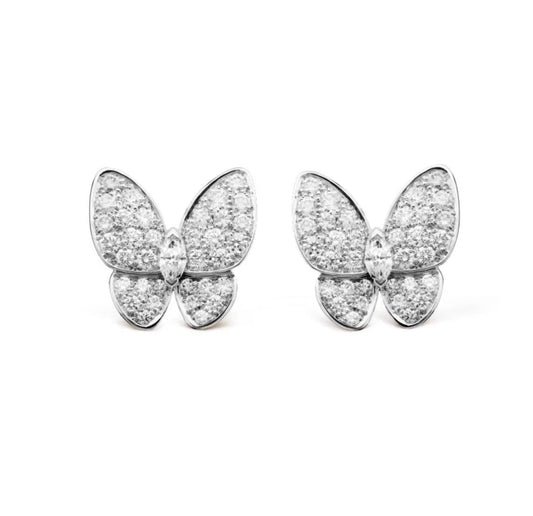 [Luxery]BUTTERFLY ALL DIAMOND EARRINGS