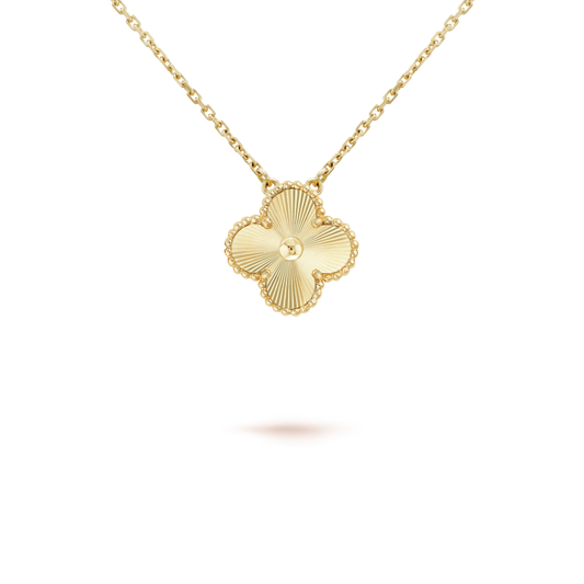 [Luxery]CLOVER 15MM LASER NECKLACE AND BOX