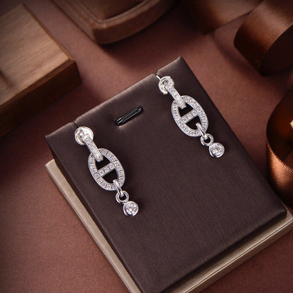 [Luxery]HM CHAINE DIAMOND EARRINGS
