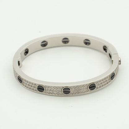 [Luxery]LOVE BRACELET 6.1MM DIAMOND-PAVED CERAMIC