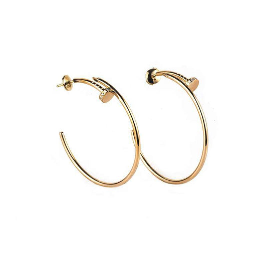 [Luxery]JUSTE EARRINGS GOLD DIAMONDS 1.8MM