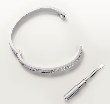 [Luxery]NEW-LOVE-4.8MM-Width Diamond-Studded Bracelet