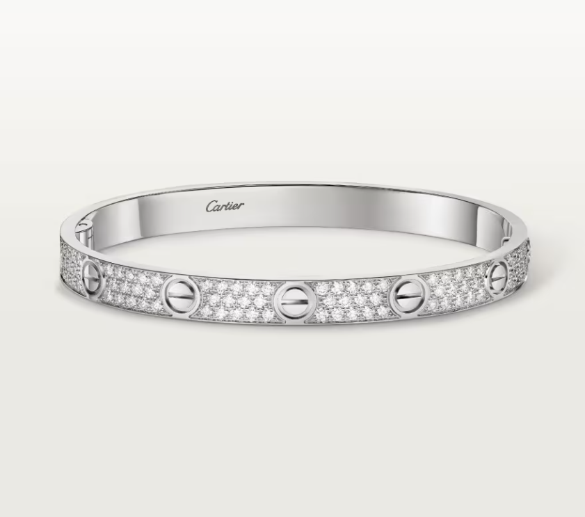 [Luxery]NEW-LOVE-6.1MM-Width Diamond-Studded Bracelet