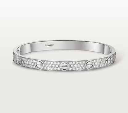 [Luxery]NEW-LOVE-6.1MM-Width Diamond-Studded Bracelet