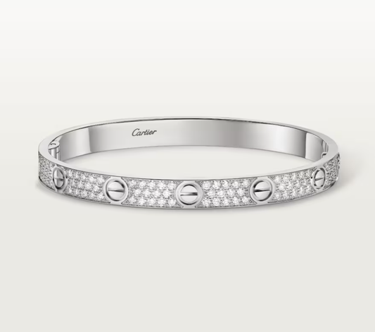 [Luxery]NEW-LOVE-6.1MM-Width Diamond-Studded Bracelet