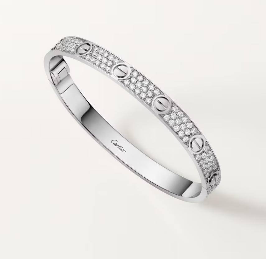 [Luxery]NEW-LOVE-6.1MM-Width Diamond-Studded Bracelet