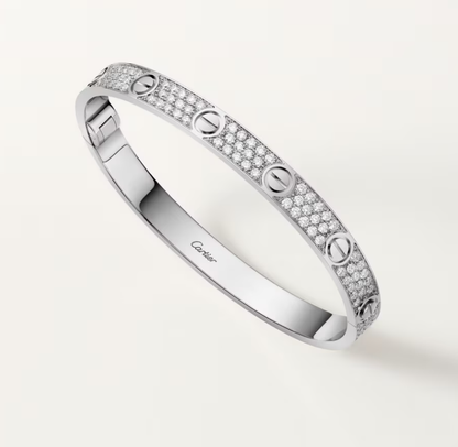 [Luxery]NEW-LOVE-6.1MM-Width Diamond-Studded Bracelet