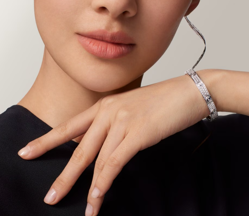 [Luxery]NEW-LOVE-6.1MM-Width Diamond-Studded Bracelet