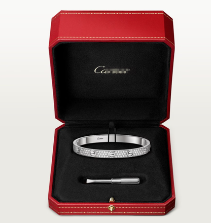 [Luxery]NEW-LOVE-6.1MM-Width Diamond-Studded Bracelet