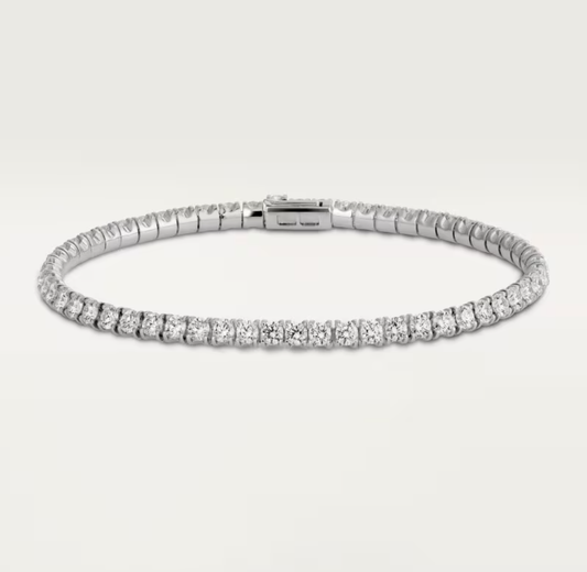 [Luxery]  CLASSIC BASEBALL BRACELAT, 52 DIAMOND
