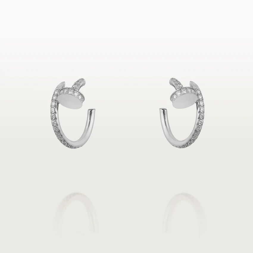 [Luxery]JUSTE EARRINGS 12.75MM SILVER DIAMOND