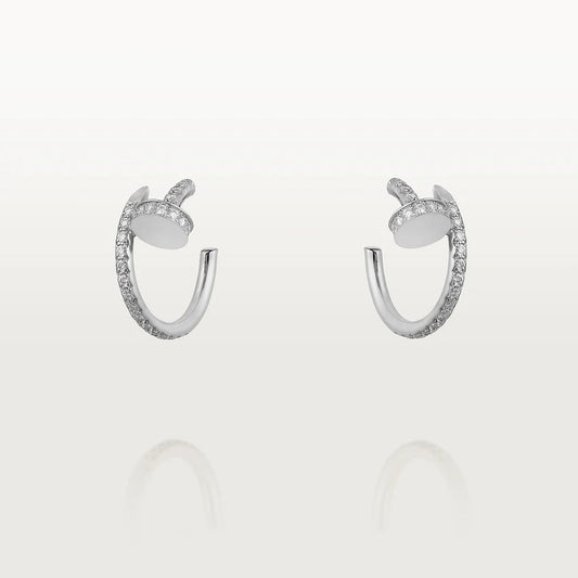 [Luxery]JUSTE EARRINGS 12.75MM SILVER DIAMOND