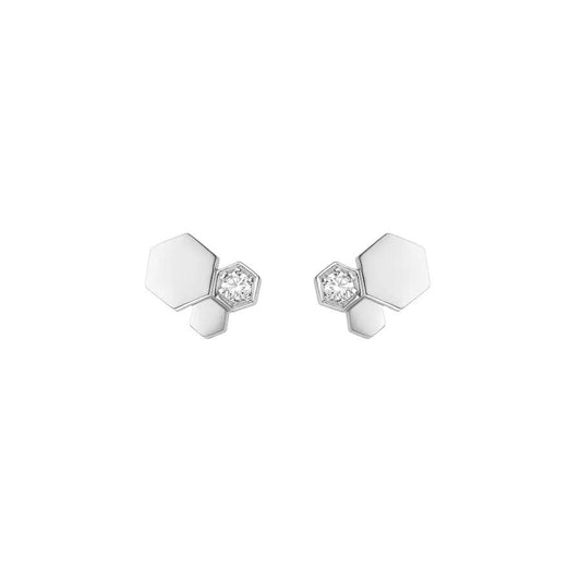 [Luxery]BEE LOVE SILVER DIAMOND EARRINGS