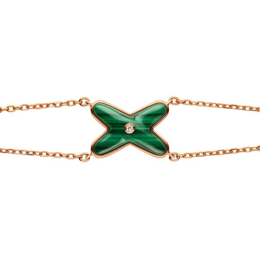 [Luxery]JEUX BRACELET MALACHITE PINK GOLD 1 DIAMOND