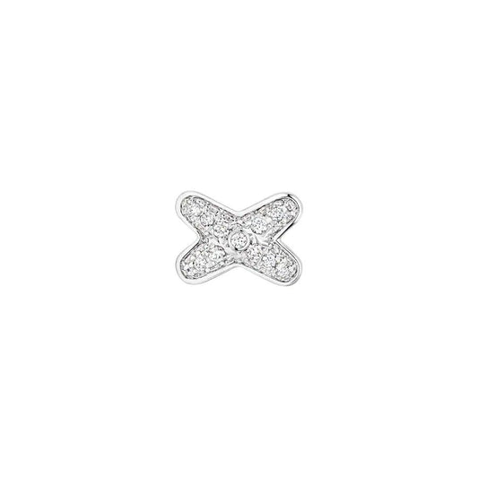 [Luxery]JEUX DE SILVER DIAMOND EARRINGS