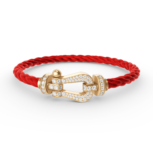 [Luxery]FORCE LARGE HORSESHOE FULL DIAMOND BRACELET GOLD