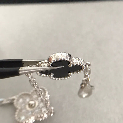[Luxery] CLOVER 5 MOTIF ONYXS BRACELET COLLECTION