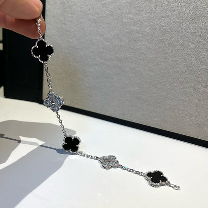 [Luxery] CLOVER 5 MOTIF ONYXS BRACELET COLLECTION