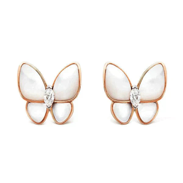 [Luxery]BUTTERFLY MOP DIAMOND EARRINGS