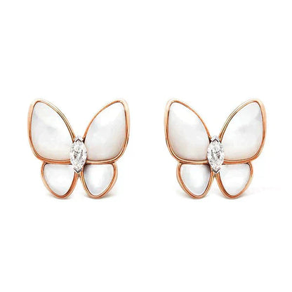 [Luxery]BUTTERFLY MOP DIAMOND EARRINGS
