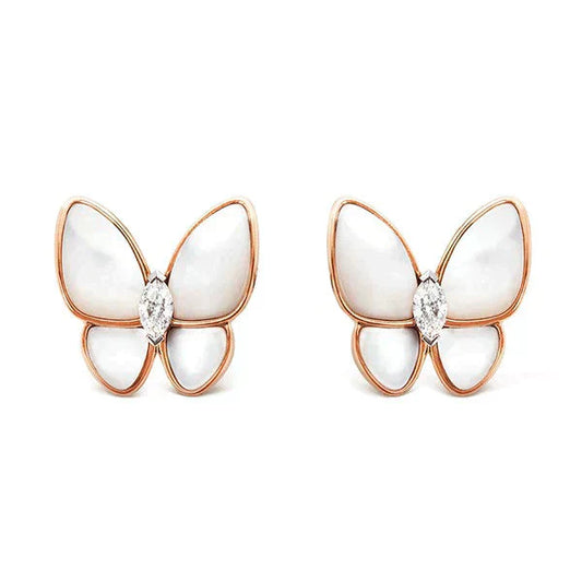 [Luxery]BUTTERFLY MOP DIAMOND EARRINGS