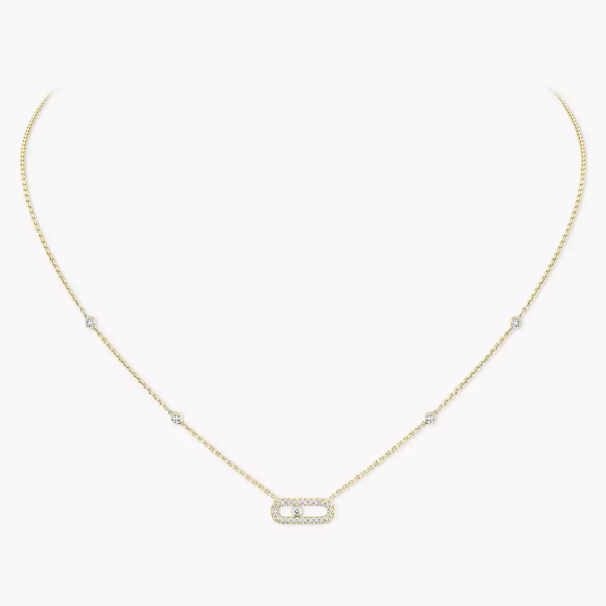 [Luxery]Diamond Necklace Move Uno